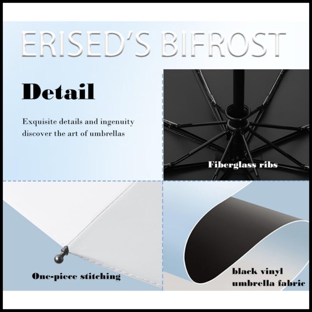 Automatic Folding Umbrella Gradient Sun Rain Prot… - image 3